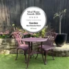 Garden outdoor furniture set with a round table and four chairs, awarded for best exterior paint at the 2026 Ideal Home Awards.